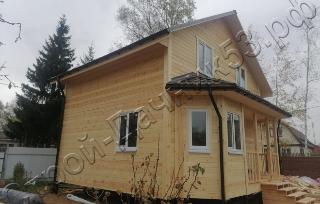 4 Каркасно-щитовой дом  Д-9, 7х7м, 89  М², Московская область, Ногинский район, СНТ Горьковское болото. (23)